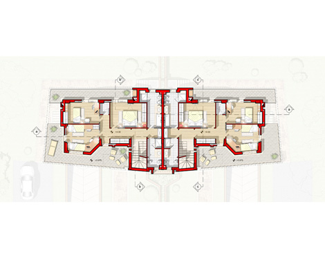 Bifamiliare O - pianta piano primo